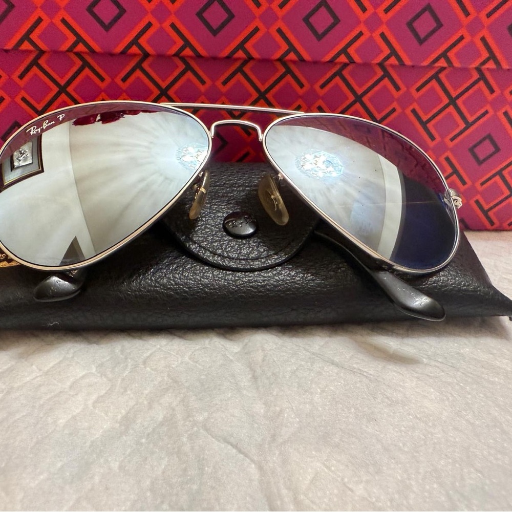 Ray-Ban Metallic Aviator Sunglasses